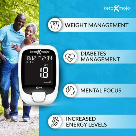 KETO-MOJO GK+ Glucose & Ketone Bluetooth Monitor, Dual Blood Monitoring System - Picture 4 of 4